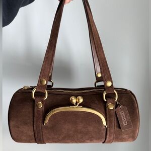 Coach Kisslock Barrel Bag Runway 2025 Chocolate Brown